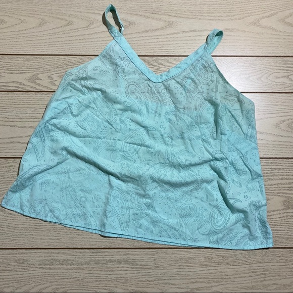 Cacique Womens Light Blue V Neck Tank Top - Picture 1 of 6